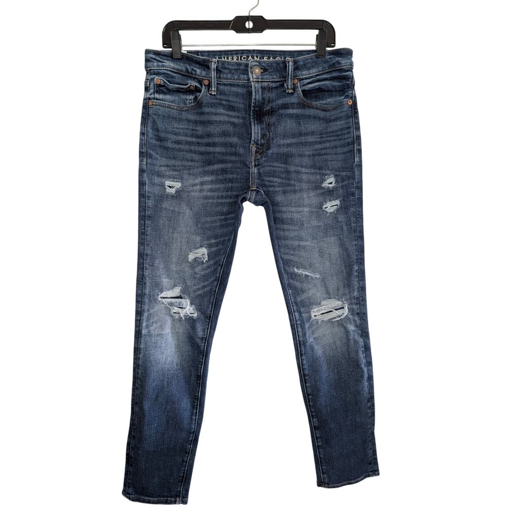 American Eagle Mens Jeans, Airflex+Temp Tech Athletic Skinny Jeans, Sz 33x32